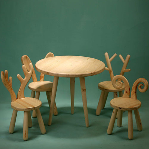 تصویر 2 از صندلی چوبی کودکانه با طراحی ارگونومیک